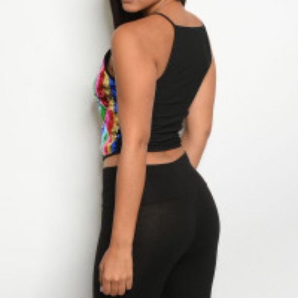 Hot New "Miley + Molly" 🌈llRainbow Glitter Il Halter Top Party Ready! - Picture 2 of 2